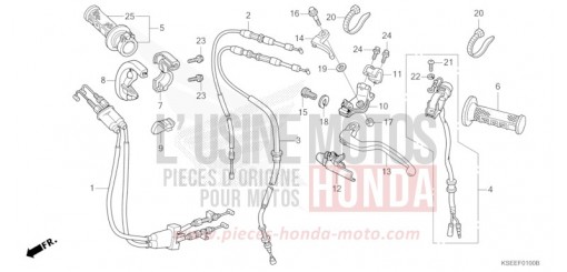 HANDLE LEVER/SWITCH/CABLE CRF150RBD de 2013